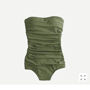 J Crew Olive One Piece Bathing Suit Size 8